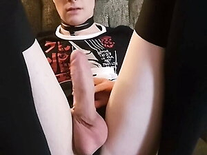 Big cock femboy playing and teasing