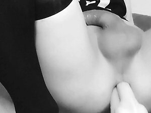 Putting a thick worm in my naughty ass