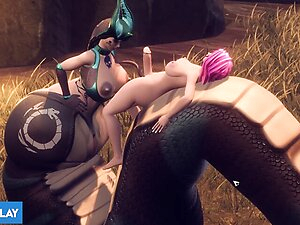 Accomplishing two quests for Apopha Fesssi and the Widow. Apopha Fesssi can be seen inside the Amorous Hallows and in order for you to get the keystone, you need to give her a Futa Titan Colossus and satisfy her sexual urges. Go to the Climax Peak for you