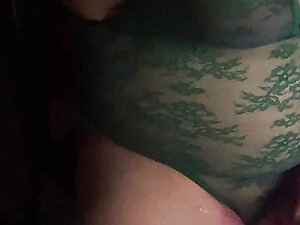 sexy cross sissy slut  with green lingerie play and cum greek dirty talking
