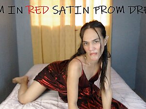 A girl friend of mine went to my place last night from prom and she was wearing this beautiful red satin dress and asked me to change outfit and left the dress in my bed. something came to my mine to smell the dress and it was so good and it aroused me. I