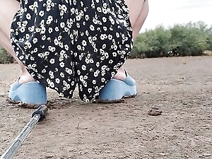 Cute trans with new sandals very hot goes for a walk looking for a big and thick penis