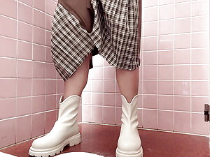 Wore white boots today