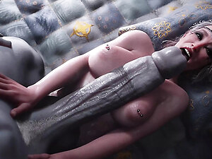 Big cock worshipping futanari moaning in pleasure big white cock