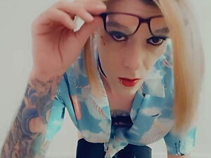 Trans Goddess in Blue Thong