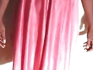 silk satin pink dress
