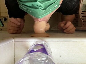 Deep Throat swallow semen anal dildo
