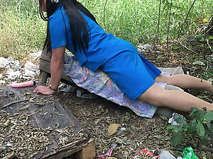 Thai ladyboy teacher Girl scout solo EP1